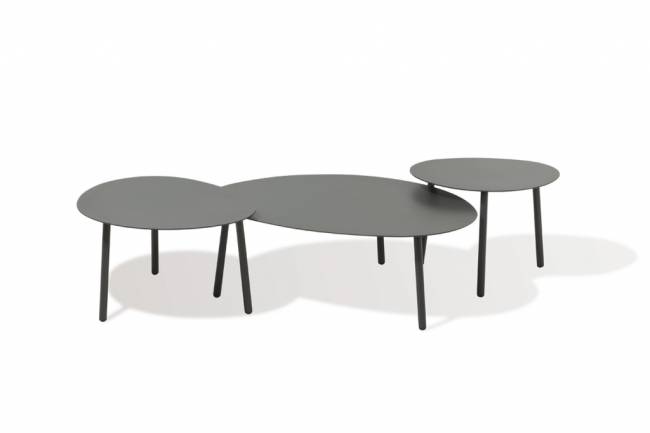 Столик металлический кофейный Island антрацит 1000х700х340 мм