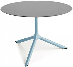 Столик ламинированный кофейный Tripe Maxi голубой, светло-серый Ø800х510 мм