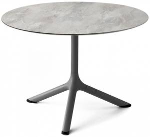 Столик ламинированный кофейный Tripe антрацит, каменный Ø700х510 мм