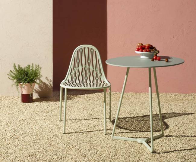 Стул металлический Malvasia зеленый шалфей 570х510х810 мм