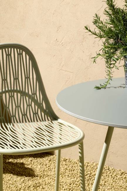 Стул металлический Malvasia зеленый шалфей 570х510х810 мм