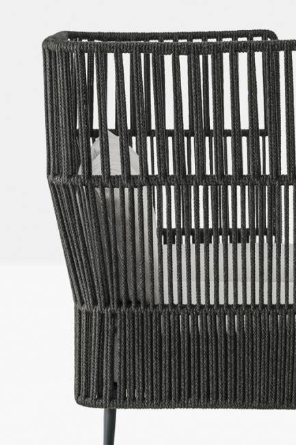 Диван плетеный Reva Cocoon антрацит, серый 2170х880х1150 мм Диван плетеный Reva Cocoon антрацит, серый 2170х880х1150 мм