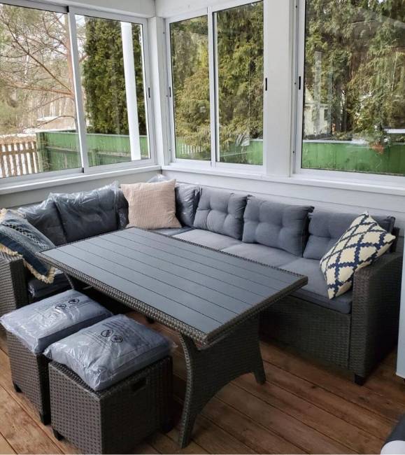 Комплект плетеной мебели AFM-307G-Grey