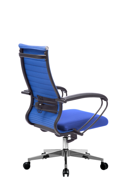 Кресло МЕТТА-19(MPRU)/подл.130/осн.004, синий/синий