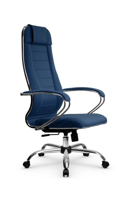 Кресло МЕТТА B 1m 32PF/подл.127/осн.003, рогожка b синий