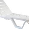 Шезлонг-лежак пластиковый Bahama белый 1870x540x300 мм