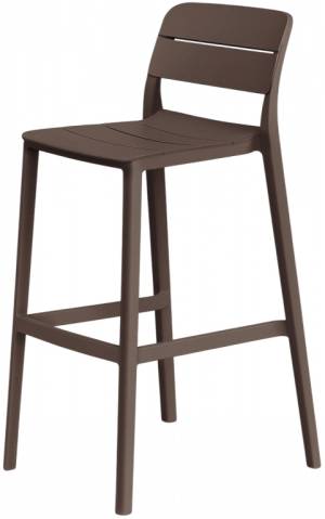 Стул пластиковый барный Cassia Stool табак 490х485х1000 мм