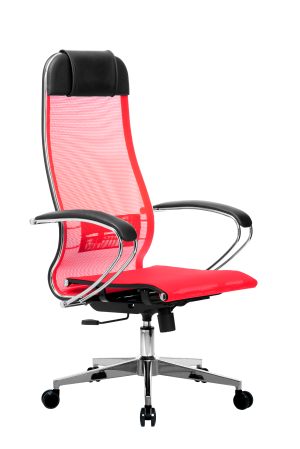 Кресло МЕТТА-4(MPRU)/подл.131/осн.004, красный/красный