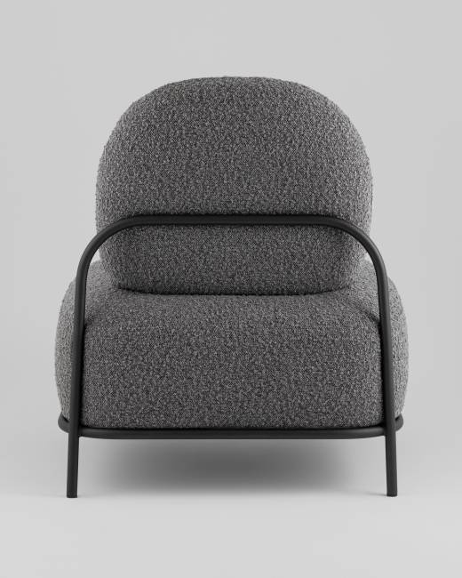 Кресло Стоун new ткань букле тёмно-серый