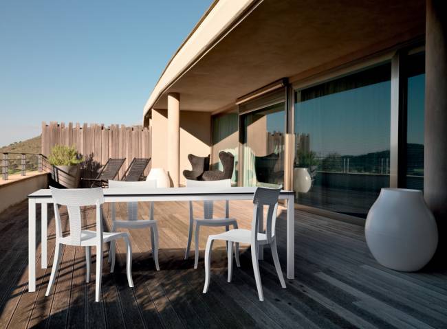 Стул пластиковый Toro-S Rattan белый 490х550х840 мм