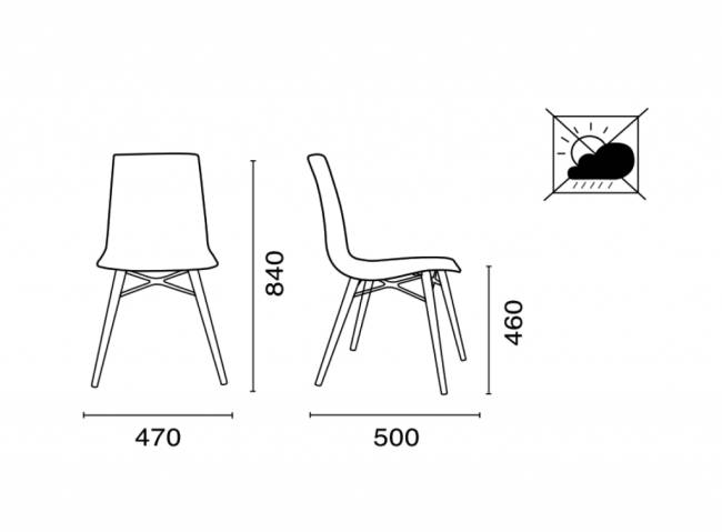 Стул пластиковый X-Treme-S Wox Pro Beech Wood зеленый 470х500х840 мм