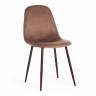 Стул BREEZE (mod. 4724) Велюр/металл , 44 х 53 х 87 см, Brown (коричневый) HLR11 / орех (Комплект из 4 шт.) коричневый Велюр/металл