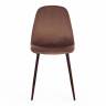 Стул BREEZE (mod. 4724) Велюр/металл , 44 х 53 х 87 см, Brown (коричневый) HLR11 / орех (Комплект из 4 шт.) коричневый Велюр/металл