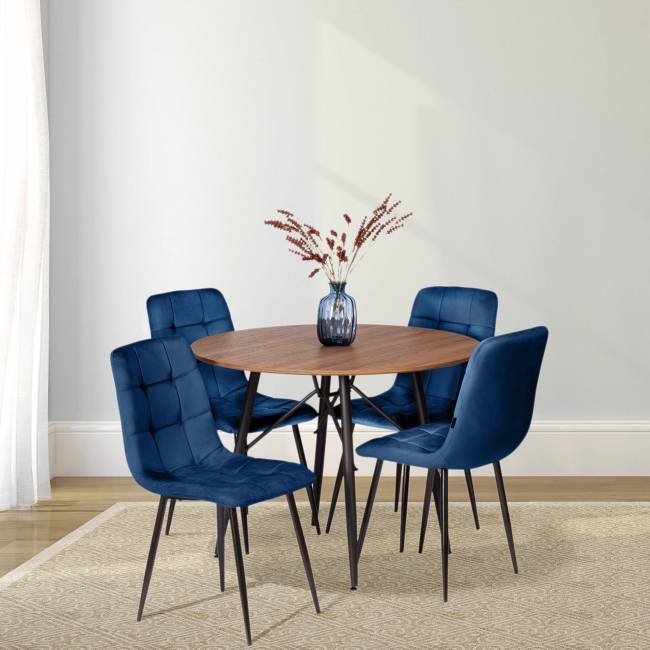 Стул CHILLY (mod. JSC-220) / 1 шт. в упаковке Велюр/металл , 44,5х52,5х88 см, Blue (синий) HLR64 / черный синий Велюр/металл Стул CHILLY (mod. JSC-220) / 1 шт. в упаковке Велюр/металл , 44,5х52,5х88 см, Blue (синий) HLR64 / черный синий Велюр/металл