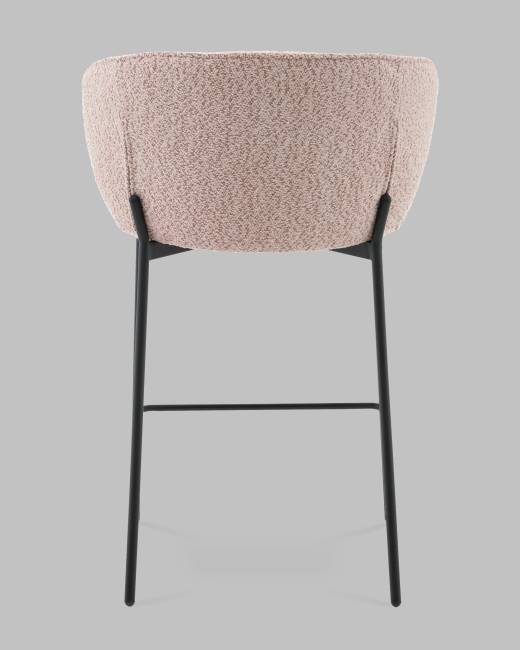 Стул полубарный Тисдейл букле розово-персиковый