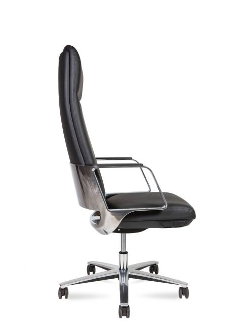 Кресло офисное / Верту / Vertu / черная экокожа