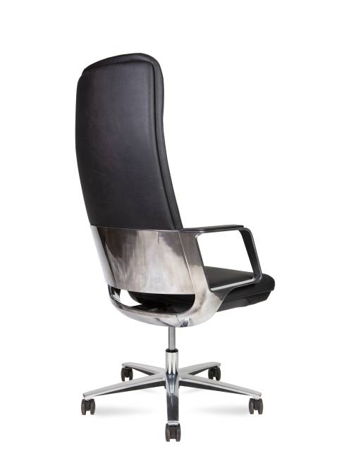 Кресло офисное / Верту / Vertu / черная экокожа