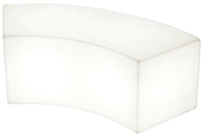 Скамья модульная светящаяся уличная Snake Lighting OUT белый 1230x530x430 мм