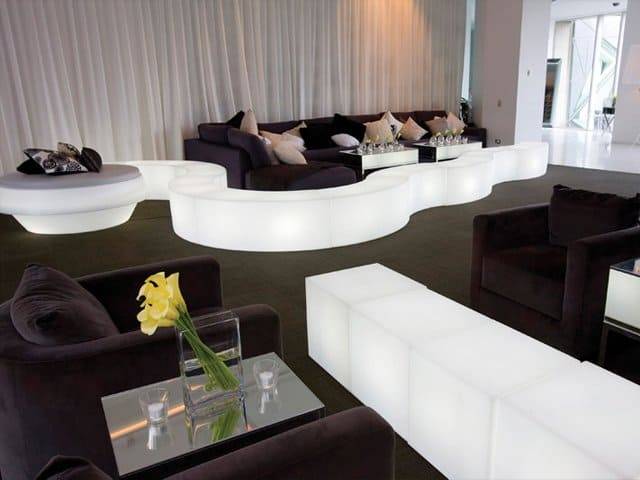 Скамья модульная светящаяся уличная Snake Lighting OUT белый 1230x530x430 мм