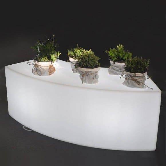 Скамья модульная светящаяся уличная Snake Lighting OUT белый 1230x530x430 мм