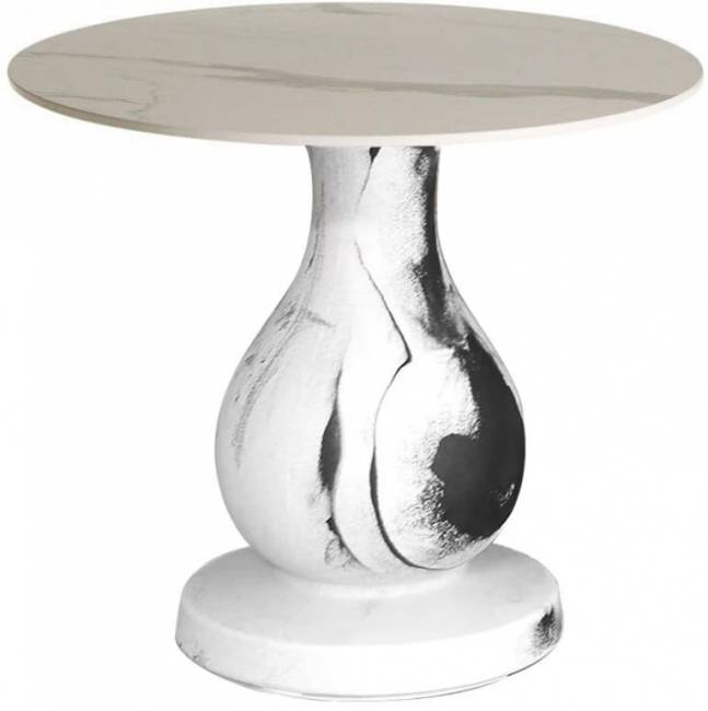 Стол обеденный из HPL пластика Ottocento M Special арабескато, ардезия Ø800х720 мм