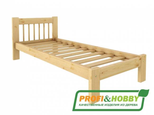 Кровать деревянная "Дачная" 900 х 2000, сосна