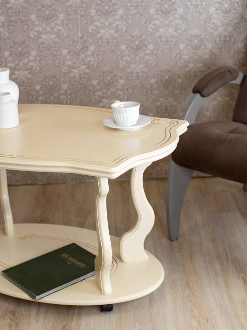 Стол журнальный Берже 3 слоновая кость Стол журнальный Берже 3 слоновая кость