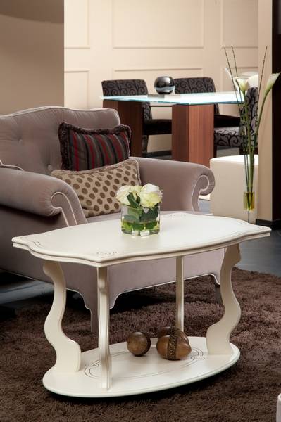 Стол журнальный Берже 3 слоновая кость Стол журнальный Берже 3 слоновая кость