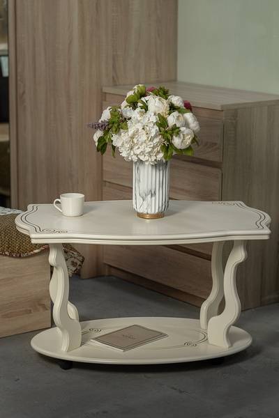 Стол журнальный Берже 3 слоновая кость Стол журнальный Берже 3 слоновая кость