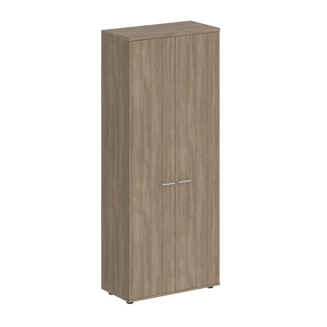 SG.824.OD.OD / Гардероб 800х400х1955, з.ст ЛДСП 16 мм / корпус: дуб темный; фасады: дуб темный