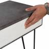 Стол-консоль Телфорд серый бетон/белый бетон