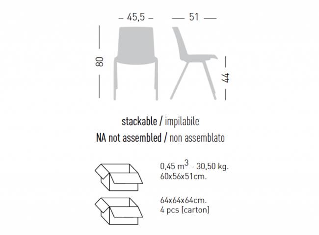 Стул офисный с обивкой Jubel IV 455х510х800 мм