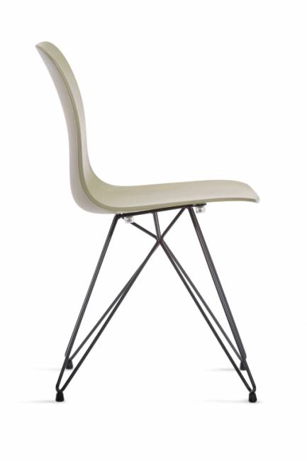 Стул пластиковый Unik TC черный, зеленый 450х450х800 мм