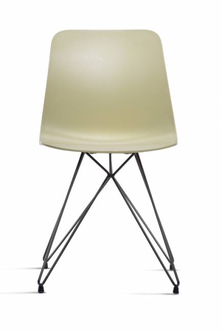 Стул пластиковый Unik TC черный, зеленый 450х450х800 мм