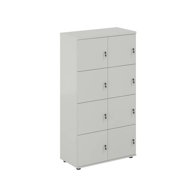 SG.819.SH.SH / Локер 8 ячеек 800х400х1483 / корпус: серый бархат; фасады: серый бархат