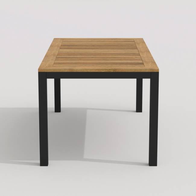 Обеденная группа  TELLA FESTA plus каркас карбон / стол тик 180 / ткань черная