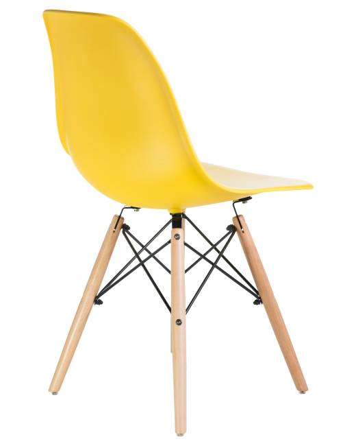 Стул обеденный LMZL-PP623, ножки светлый бук, цвет сиденья жёлтый