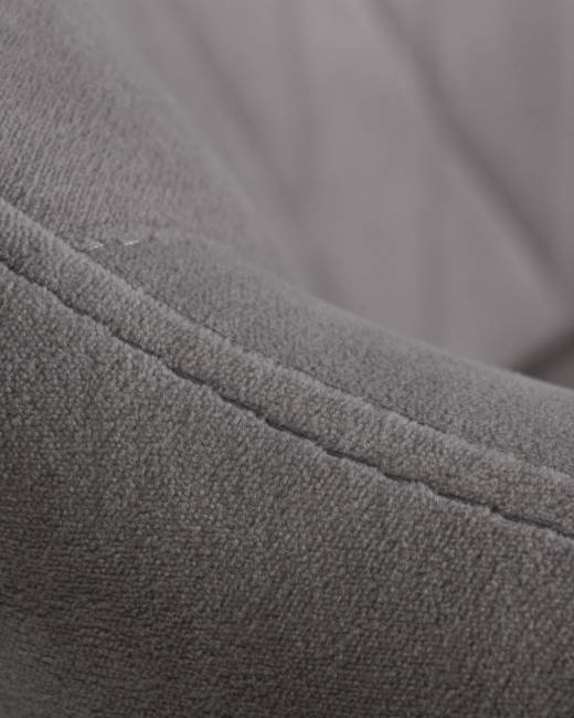 Стул обеденный DOBRIN ROBY, ЭМАЛЬ ЧЕРНЫЙ МУАР велюр Catania Smoke