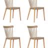 Набор 4 шт Стул обеденный DOBRIN THEO, ножки светлый бук, цвет бежевый (GR-03)