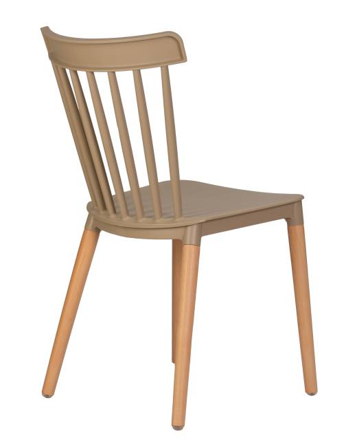 Набор 4 шт Стул обеденный DOBRIN THEO, ножки светлый бук, цвет бежевый (GR-03)