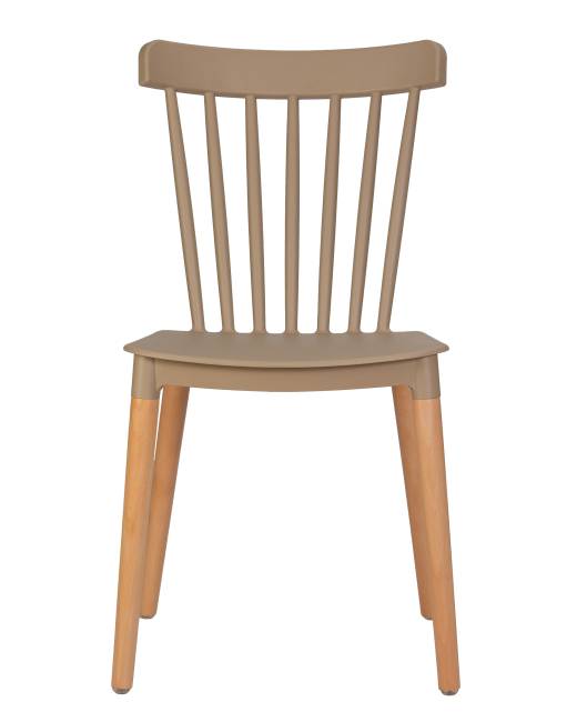 Набор 4 шт Стул обеденный DOBRIN THEO, ножки светлый бук, цвет бежевый (GR-03)