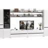 Стенка в гостиную модульная Сидней комплектация № 115 цвет белый/чёрный/МДФ белый глянец