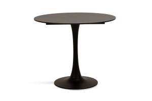 "Тюльпан" стол из HPL круглый Ø70см, цвет "серый мрамор"