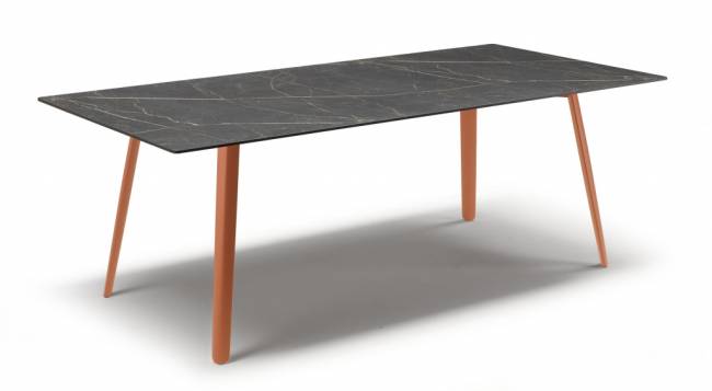 Стол ламинированный Squid терракотовый, черный мрамор Сахара 2090х1000х730 мм