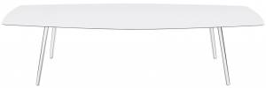 Стол ламинированный Squid алюминиевый, белый 2990х1290х730 мм