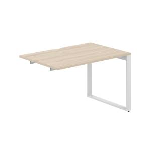 AG.187.AR.V.72.WH / Секция рабочей станции 1200х800х750 / профиль О-образный: 70х20 белый; столешница с вырезом; столешница: акация равелло