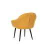 Стул с подлокотниками Leset Вайд, каркас Черный, велюр Горчица Горчица Черный