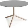 Столик ламинированный кофейный Tripe Maxi тортора, светло-серый Ø800х510 мм