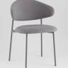 Стул Evan велюр серый каркас серый