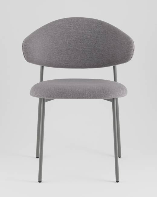 Стул Evan велюр серый каркас серый